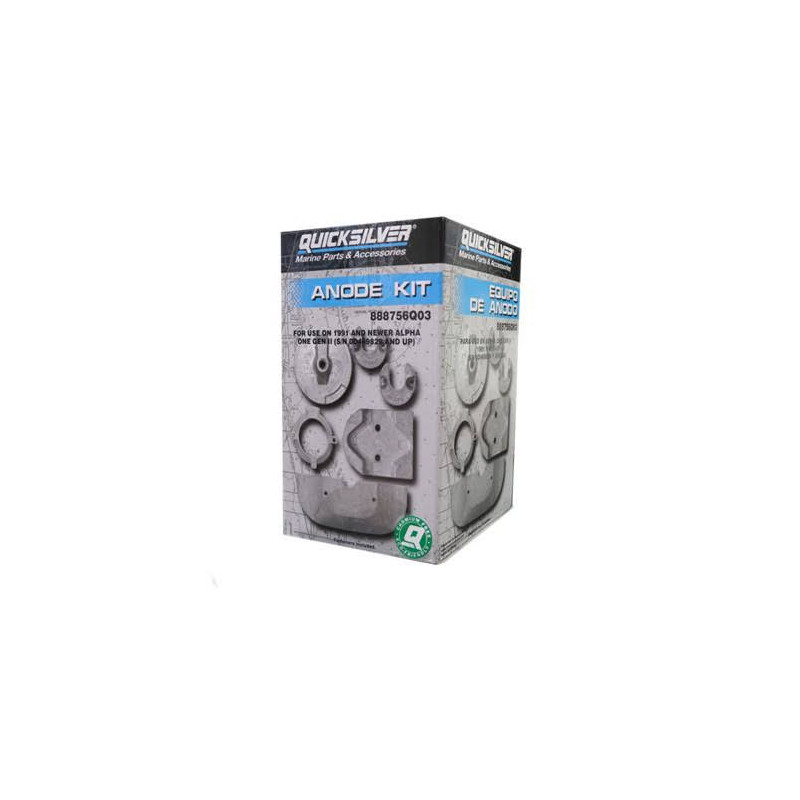 Kit d'anodes Mercury 888756Q03 Alpha One Gen II | Nautic Center Liège