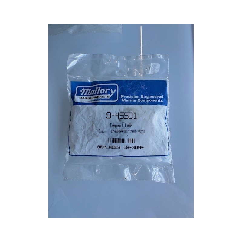 Impeller Mallory 9-45501 – Suzuki 17461-97J00 / 17461-95201 – Remplace 18-3094