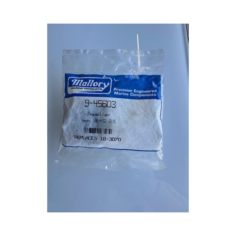 Impeller Mallory 9-45603 – Yamaha 688-44352-03-00 – Remplace 18-3070