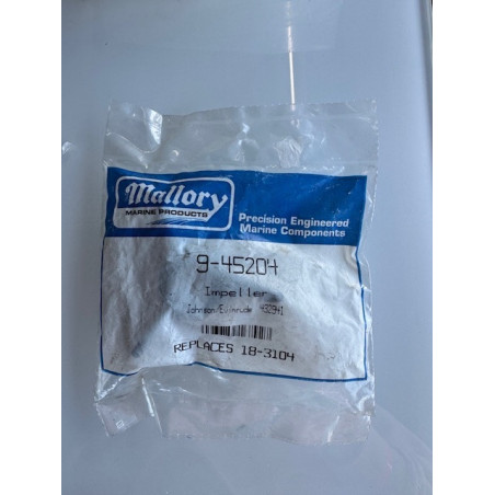 Impeller Mallory 9-45204 – Johnson / Evinrude 432941 – Remplace 18-3104