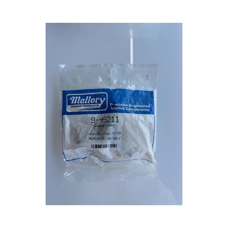 Impeller Mallory 9-45211 – Johnson / Evinrude 437559 – Remplace 18-3011