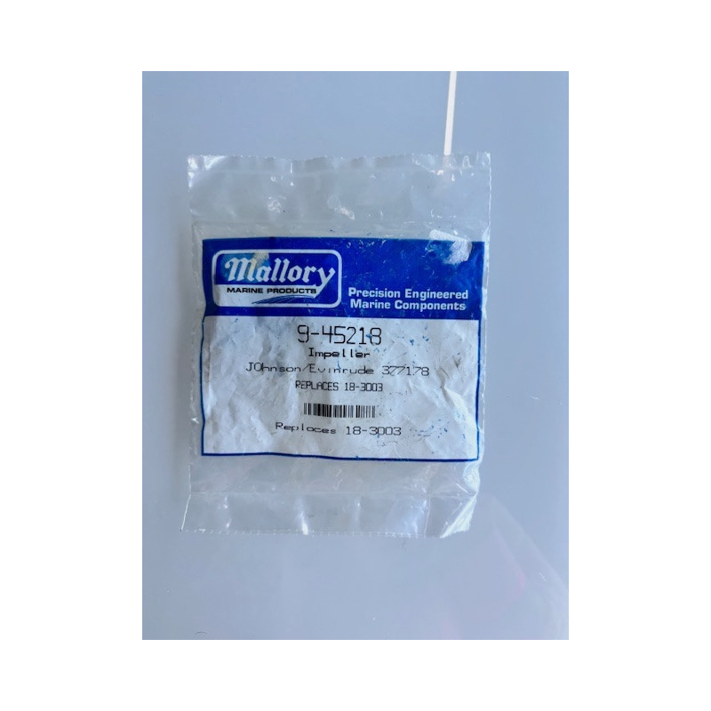 Impeller Mallory 9-45218 – Johnson / Evinrude 377178 – Remplace 18-3003