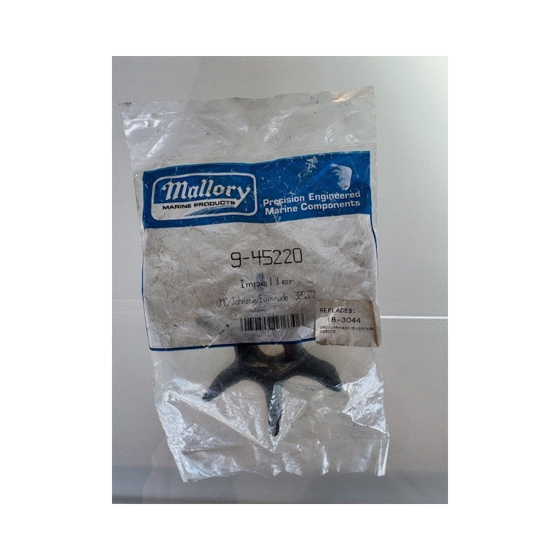 Impeller Mallory 9-45220 – OMC / Johnson / Evinrude 383729 – Remplace 18-3044