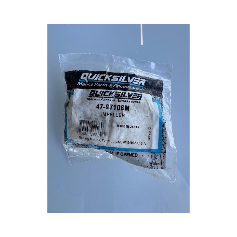 Impeller pompe à eau Mercury Quicksilver 47-97108M origine