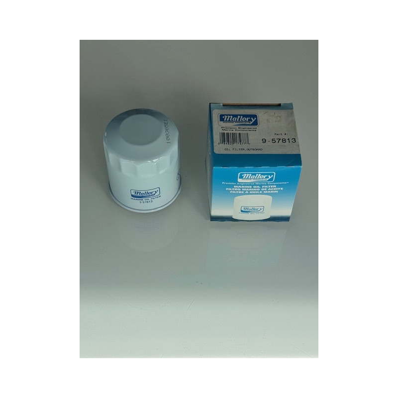 Filtre à huile Mallory 9-57813 Johnson Evinrude 434839 remplace Sierra 18-7916