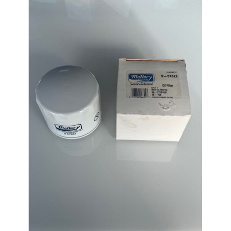 Filtre à huile Mallory 9-57822 Mercury remplace Sierra 18-7789