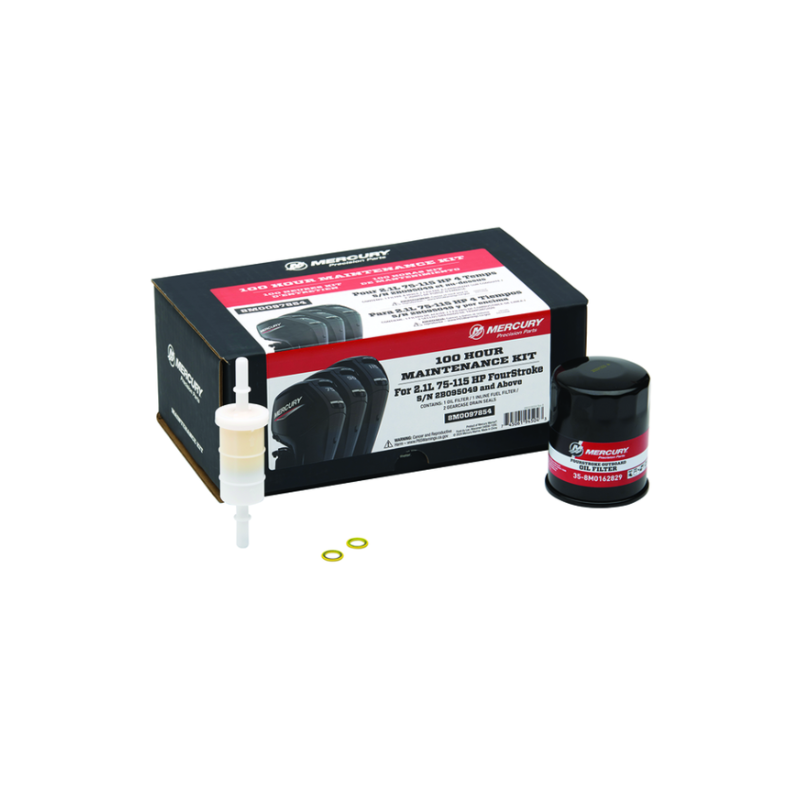 Kit entretien 100h Mercury 75–115 CV EFI 2.1L – Réf. 8M0097854