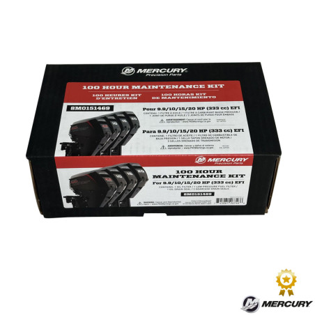 Kit entretien 100h Mercury 15–20 CV EFI 4 temps – Réf. 8M0151469